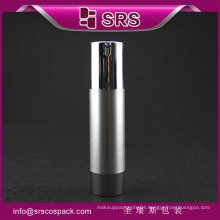 SRS free sample airless serum bottles , cosmetic sliver 30 ml aluminum perfume bottle